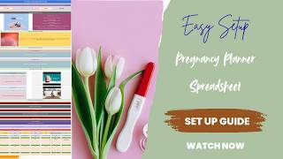 Pregnancy Planner Journal Google Sheet Template with meal planner, calculator and event planner screenshot 2