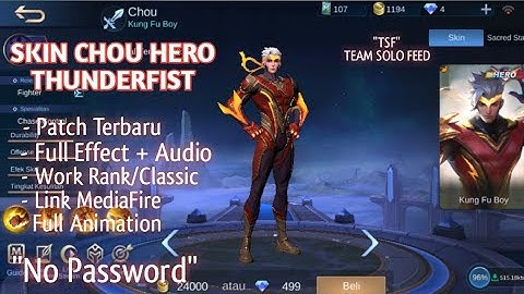HERO THUNDERFIST CHOU SKIN SCRIPT FULL EFFECT NO PASSWORD "TSF"