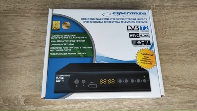 DIGITAL TUNER ESPERANZA DVB-T2 H.265/HEVC EV105R