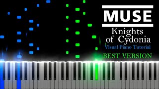 MUSE - Knights of Cydonia (Visual Piano Tutorial/Best Version)