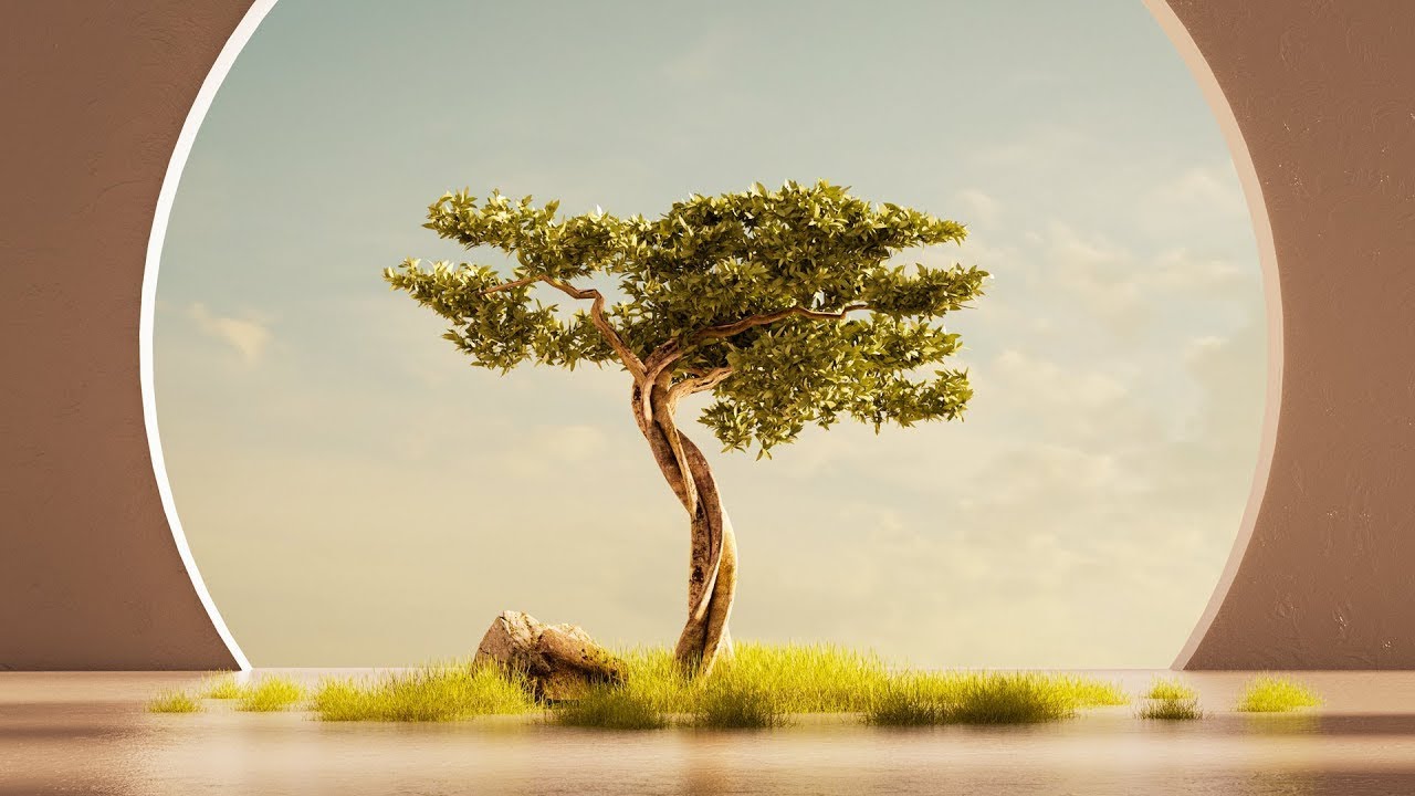 Cinema 4D Live Show FREE Octane Render Nature Sene C4D Tutorial - YouTube