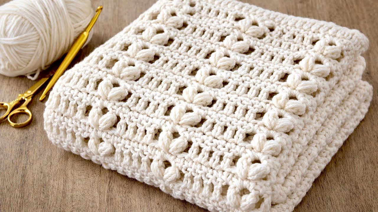 NEW!⚡️ Super Easy Crochet Baby Blanket Pattern for Beginners (Step by Step)