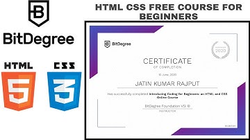HTML CSS Certification Course | Web Development Certification Course | BitDegree Courses JKR Updates