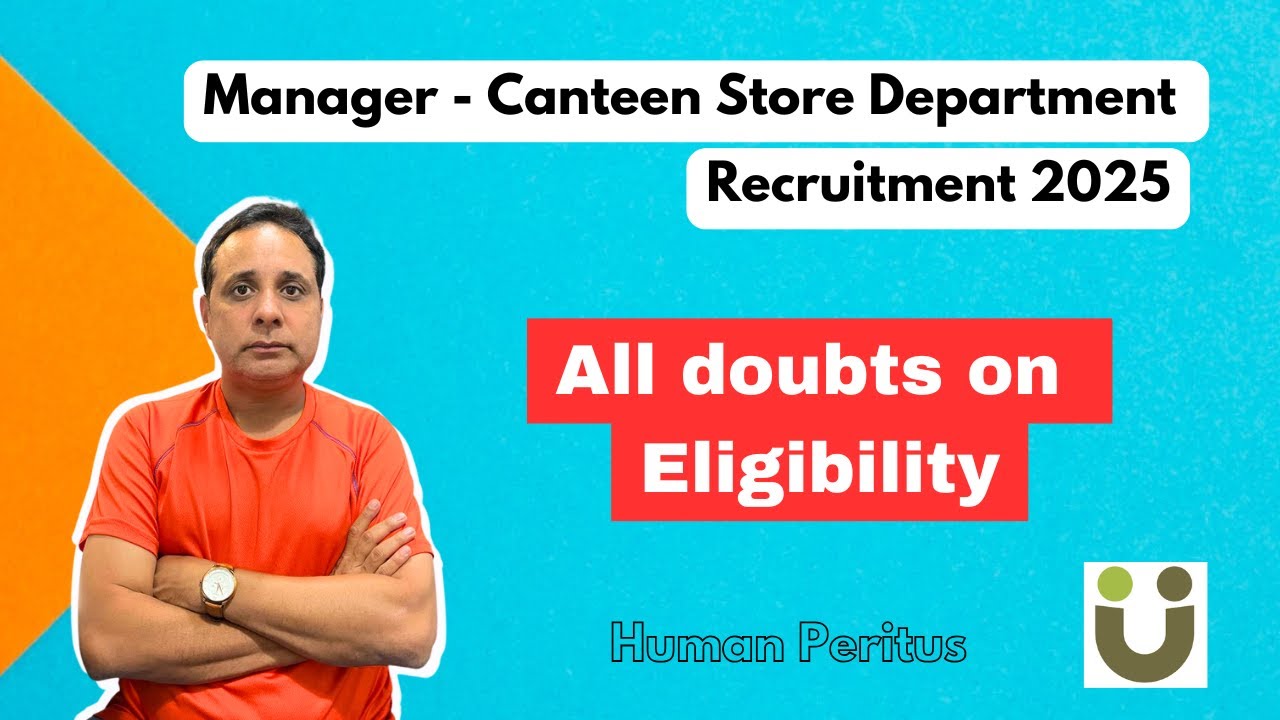 All Doubts on Eligibility - Manager CSD - Ministry of Defence Exam 2025 ...