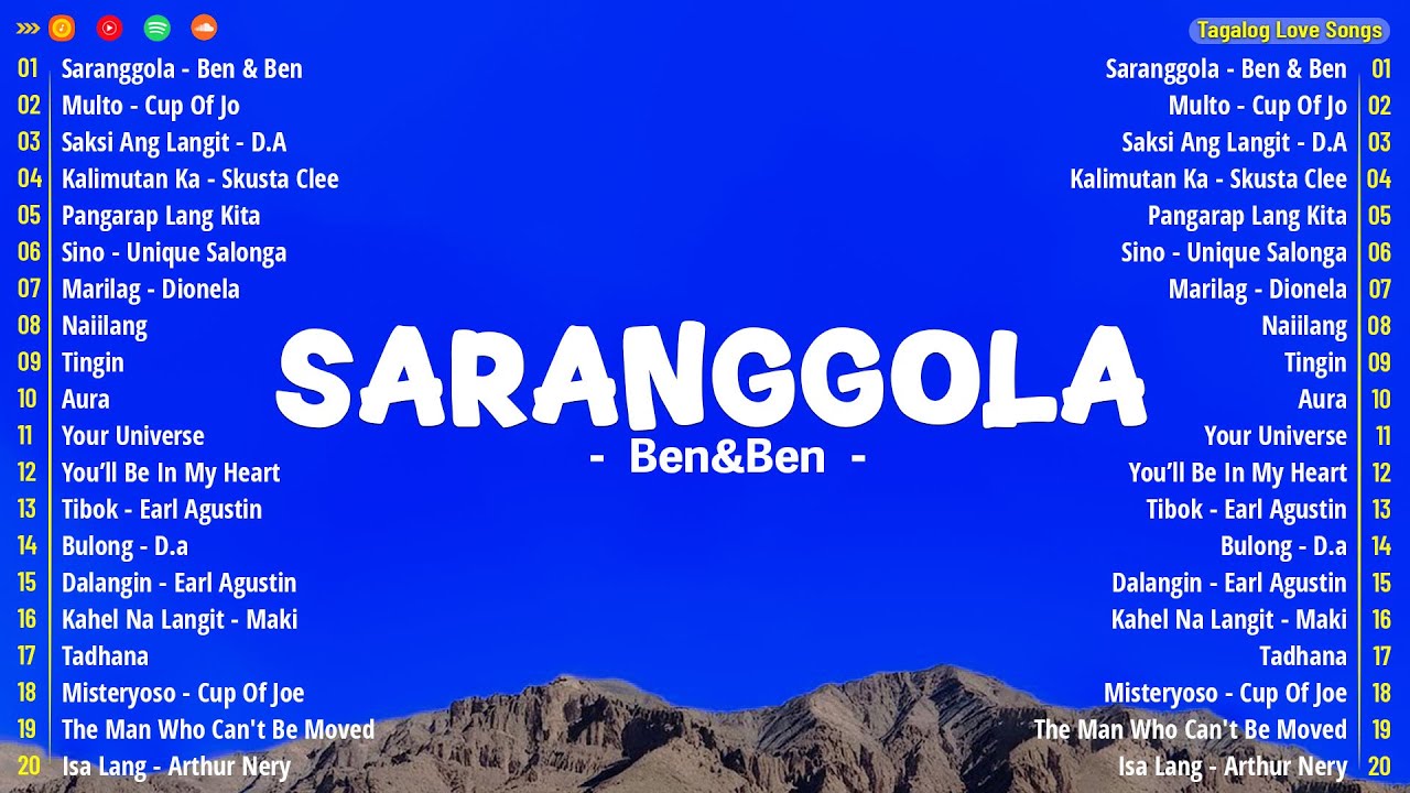 Top OPM Songs Philippines 2025 π§ Saranggola Ben & Ben Best Tagalog Hits on Spotify & YouTube Top OPM Songs Philippines 2025 π§ Saranggola Ben & Ben Best Tagalog Hits on Spotify & YouTube