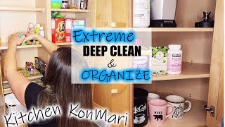 CLEAN WITH ME 2019| ULTIMATE KONMARI KITCHEN ORGANIZATION| EXTREME CLEANING MOTIVATION