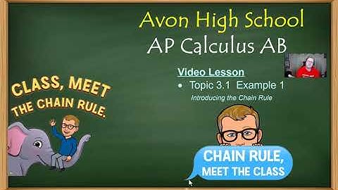 Avon High School - AP Calculus AB - Topic 3.1 - Example 1 (Intro to the Chain Rule)