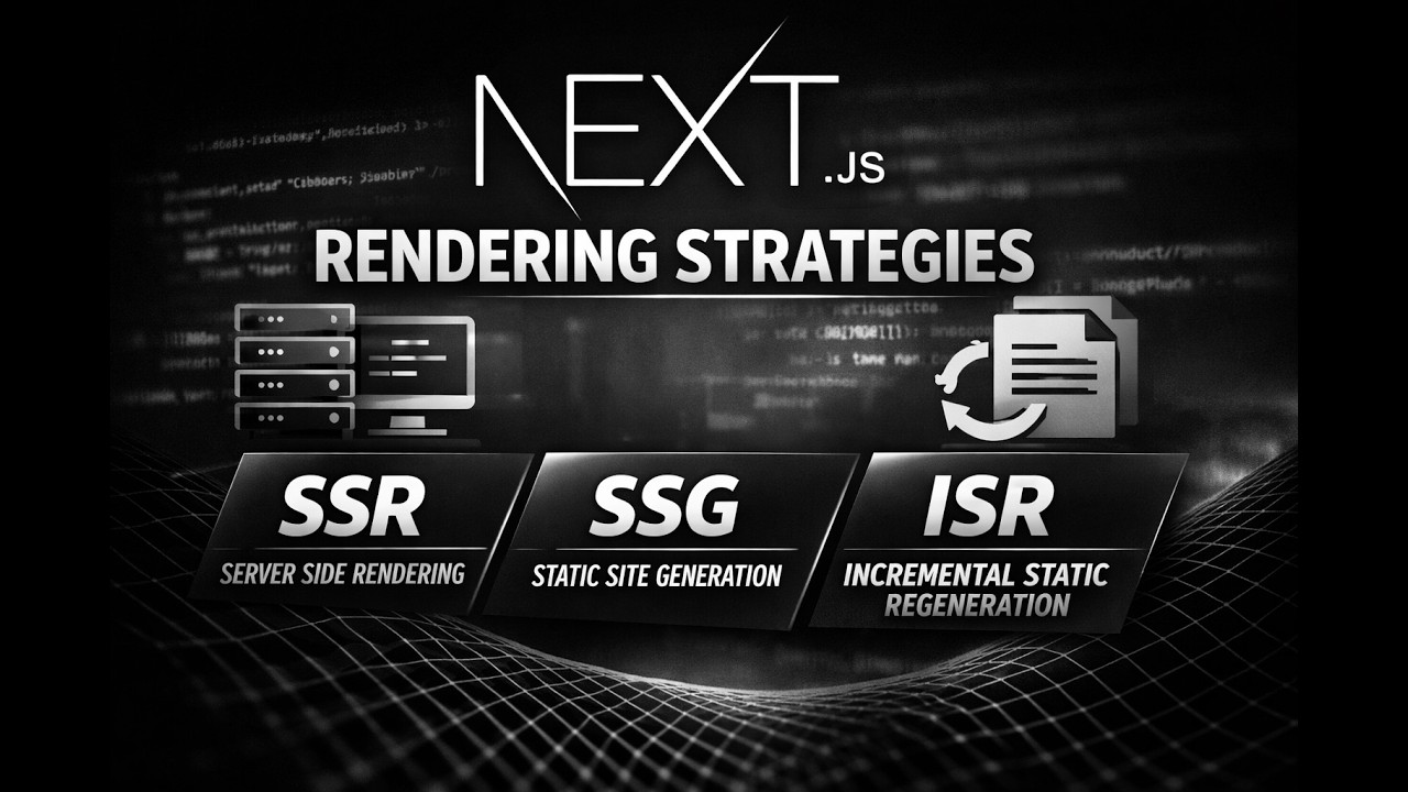 Next Js Rendering Strategies SSR, SSG, ISR - YouTube