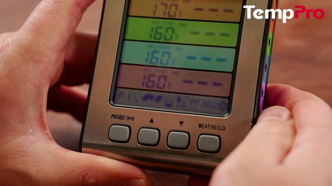 TempPro TempTrack ELITE TP17H Leave-In Meat Thermometer - 4 Probes