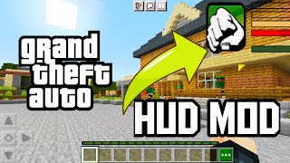 MINECRAFT GTA SA HUD MOD DOWNLOAD in GTA MAP MOD Minecraft Pe | GTA MOD for Minecraft | Hindi screenshot 4