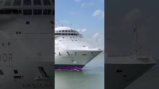 MS Ambience arrives at Portsmouth Harbour #shortvideos #cruiseship #travel #trendingshorts