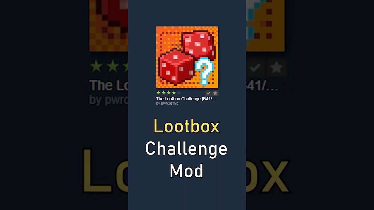 I tried the Lootbox Challenge Mod in Project Zomboid...