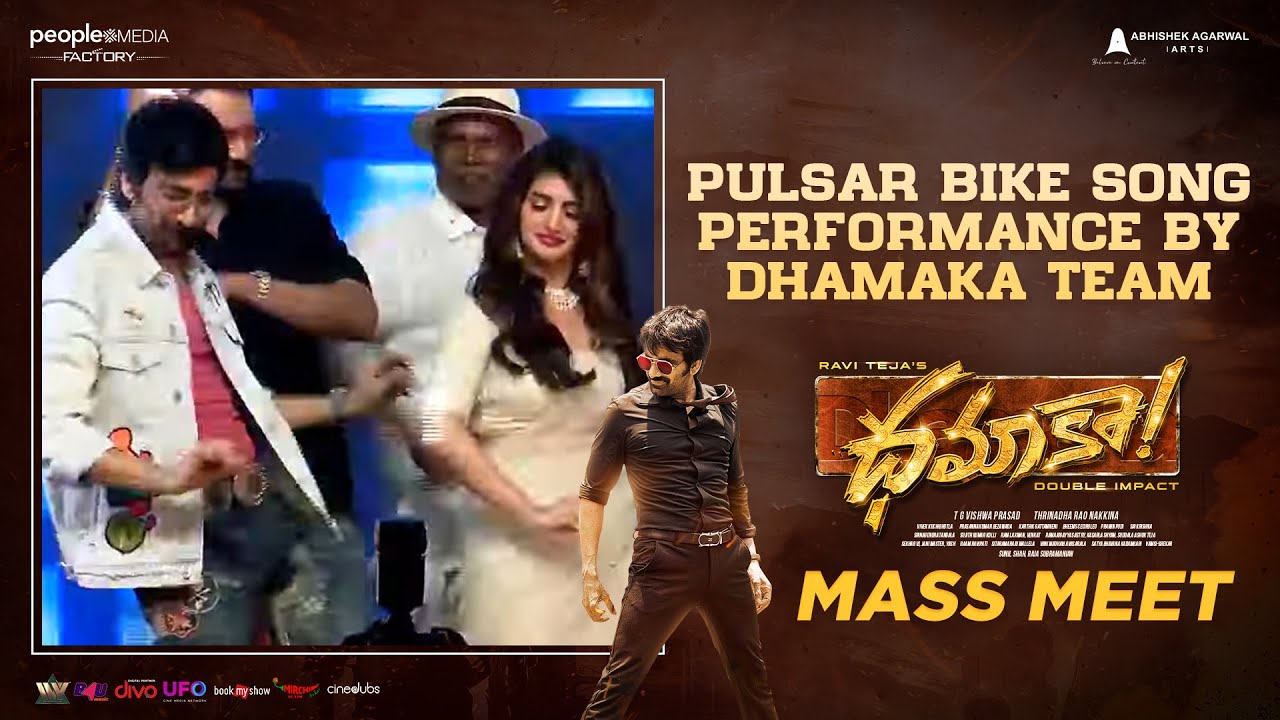 Pulsar Bike Song Performance by Dhamaka Team Ravi Teja Sreeleela