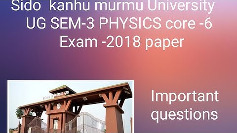 SKMU semester-3 PHYSICS core -6 previous question paper