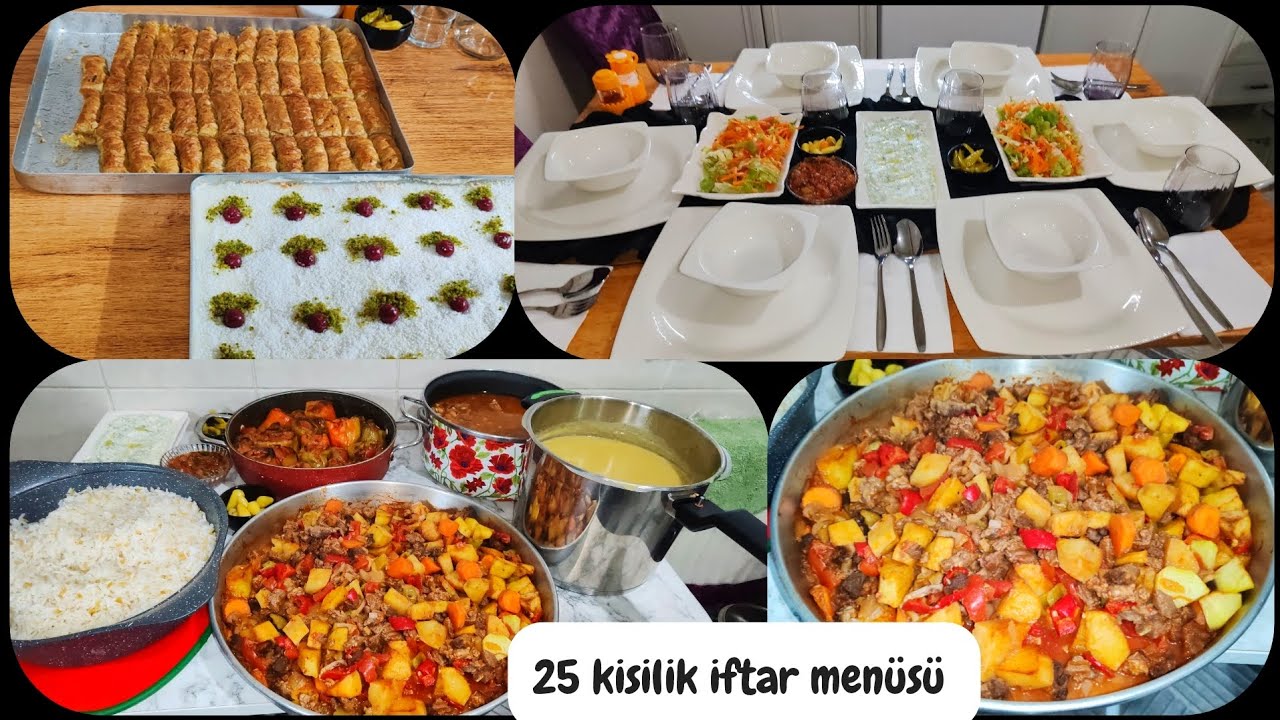 25 KİŞİLİK İFTAR MENÜSÜ, ÇORBA ANAYEMEKLER TATLI VE İÇECEK TARİFLERİ #keşfet #iftarrecipe #yemek 25 KİŞİLİK İFTAR MENÜSÜ, ÇORBA ANAYEMEKLER TATLI VE İÇECEK TARİFLERİ #keşfet #iftarrecipe #yemek