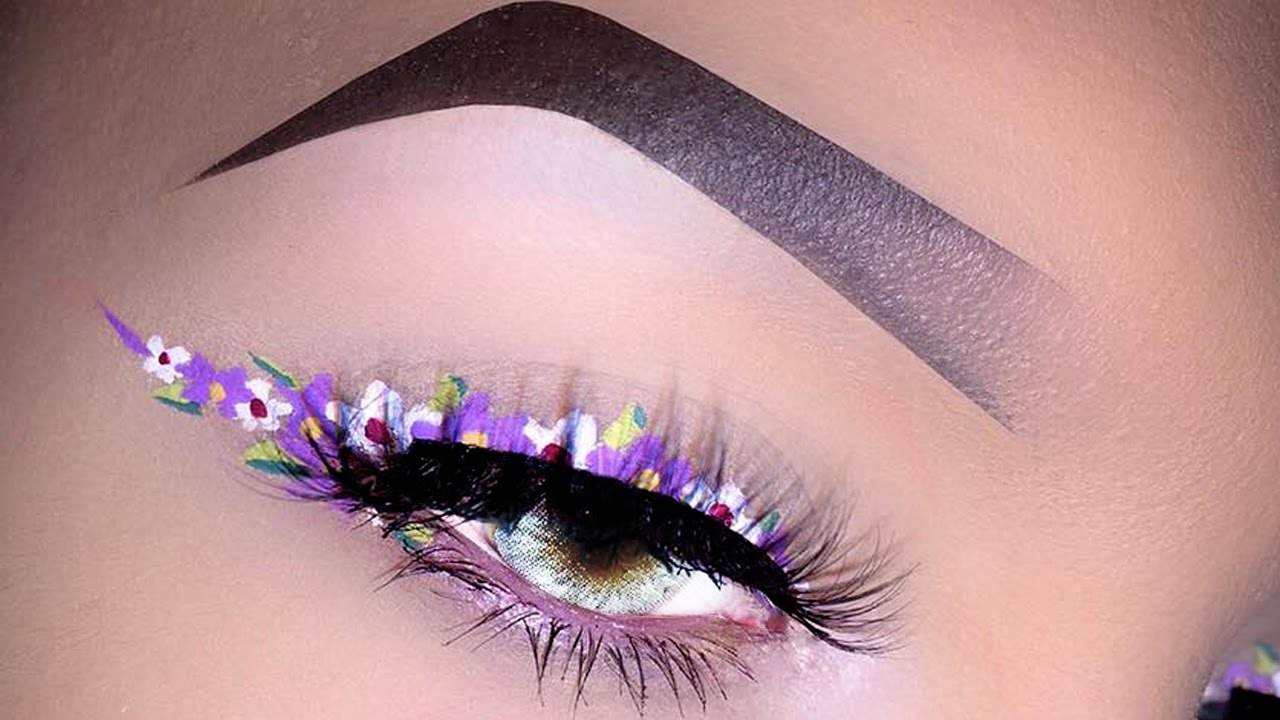 Floral Eyeliner Fresh Spring Makeup Tutorial Ft NYX Ofra YouTube