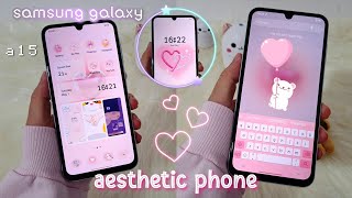 how to make your android phone aesthetic 💓✨️  Samsung Galaxy A15 🩵  setup & customization