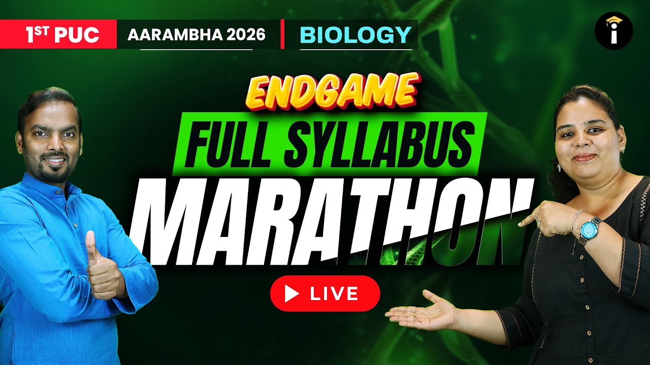 1st PUC Biology End Game Full Syllabus Marathon Live 