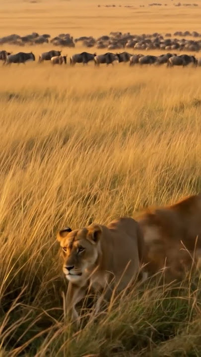 Lions and the Great Wildebeest Migration! #serengeti #lions #wildebeest #migration #africa #tanzania