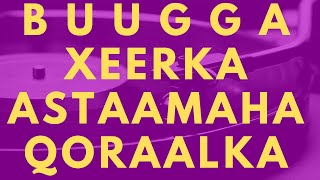 Buugga Xeerka Astaamaha Qoraalka. Cabdiraxmaan Xuseen Daauud