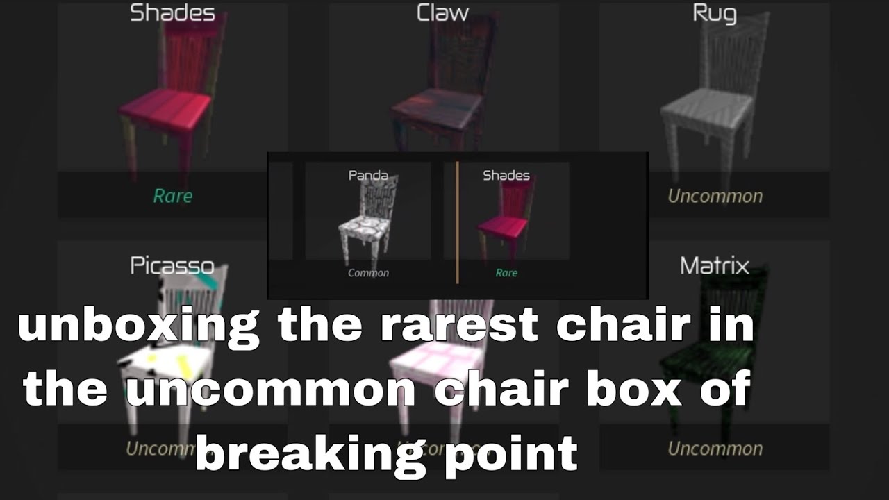 unboxing the RAREST chair in the chair box of breaking point