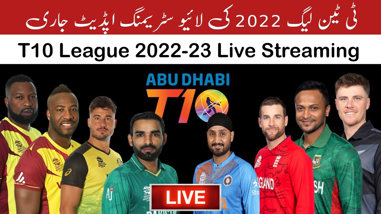 abu dhabi t10 league 2022 live