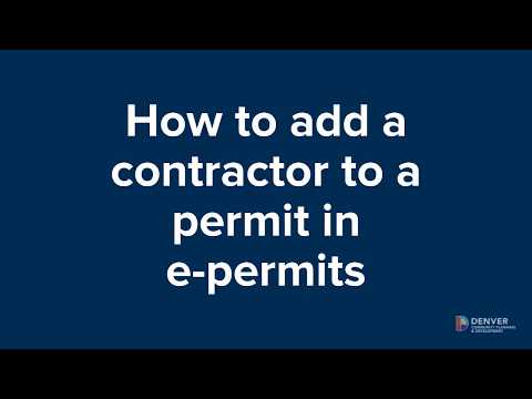 How to add a contractor in e-permits