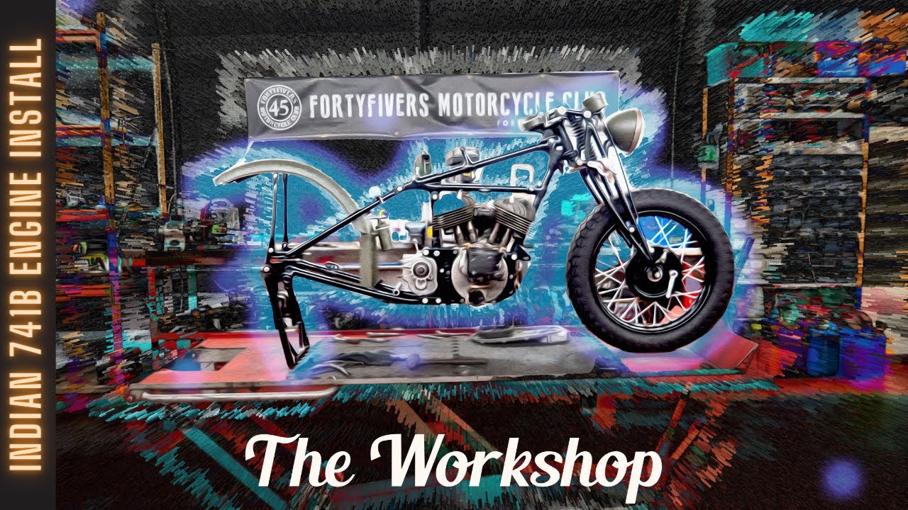 Установка нового двигателя на винтажный мотоцикл Indian 741B