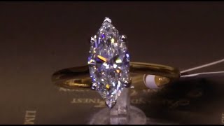 #100303 | T2.15ct/C2.01ct | Marquise Solitaire with Hidden Halo | 18ct Yellow Gold