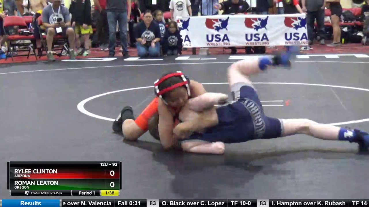 12U 92 Rylee Clinton Arizona Vs Roman Leaton Oregon