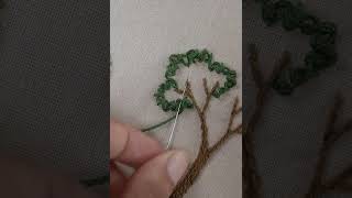 Hand Stitching - Tree  #handembrodiery #handiwork #diy