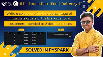 Pyspark Interview Question #3 | Leetcode 1174 Immediate Food Deliveries | Data Engineer Interviews