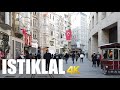 Weekend curfew Istiklal street Istanbul, Turkey walking tour 4k 60fps