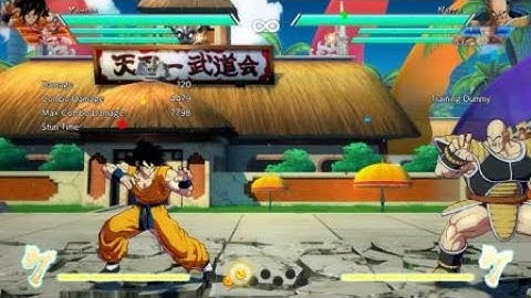 DBFZ Yamcha Midscreen BnB w/ Goku Blk assist (4.5k Meterless)
