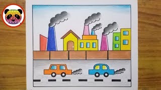 Air Pollution Drawing Stop Air Pollution Poster Drawing Environment Pollution Drawing