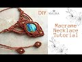 Macrame Drop Stone Necklace 🖤 Beautiful Macrame Necklace Full Tutorial 🖤 DIY Macrame Jewelry