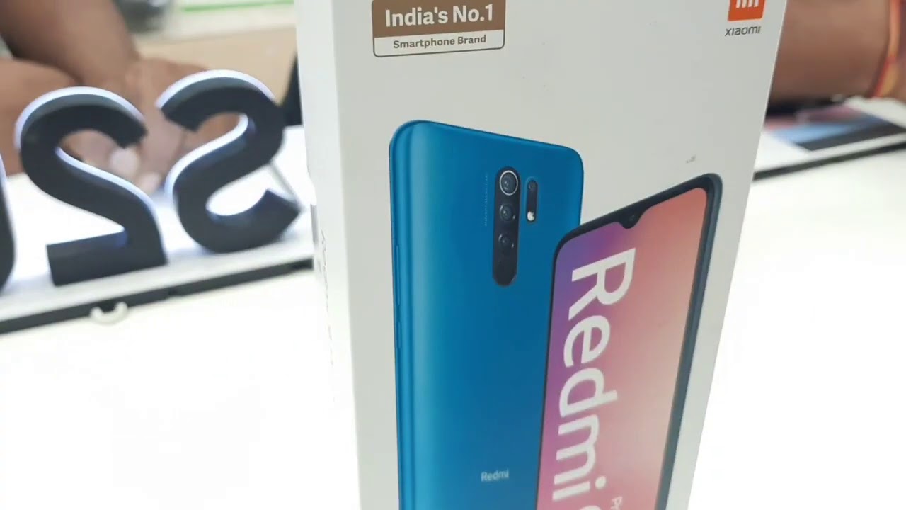 Redmi 9 prime Sunrise Flare Colour unbox design look