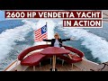 2600 HP VENDETTA YACHT Sea Trial JAMES BOND boat with Producer Michael / Billy Joel Yacht