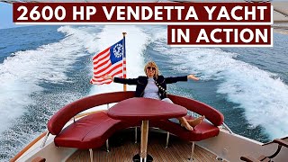 2600 HP VENDETTA YACHT Sea Trial JAMES BOND boat with Producer Michael / Billy Joel Yacht