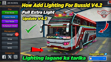 Bus Simulator Indonesia Lighting File Lagane Ka Tarika ! Bus Pe Lighting Kaise Add Hogi