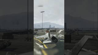 Fort Zancudo Tank Blast Franklin P-996 Lazer Fighter Jet Mission Failed✈️💥 | GTA V Shorts