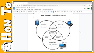 How to Make a 3-Way Venn Diagram on Google Docs!
