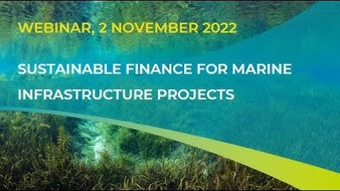 Webinar 1: Sustainable Finance for Marine Infrastructure Projects, 2 November 2022
