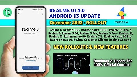 Realme UI 4.0 Android 13 Stable Update Today Rollout, Features, Device List & Date in December 2022
