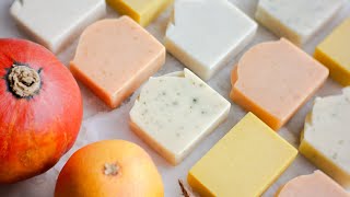 Making soap with fresh ingredients for almost 1 hour straight🍊🥥🍈