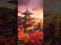 Beautiful Autumn in Japan & Relaxing Music 🇯🇵🍁 #shorts #japan #autumn