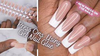 How to Apply Press On Nails with Gel Nail Glue | BTArtBox Viral X-Coat Tips | New Press On Toe Nails