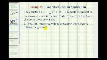 Ex: Quadratic Function Application - Horizontal Distance and Vertical Height