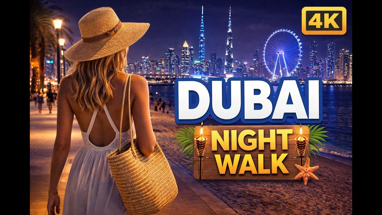Evening Walk at Dubai Beach | Stunning Marina & JBR Walking Tour