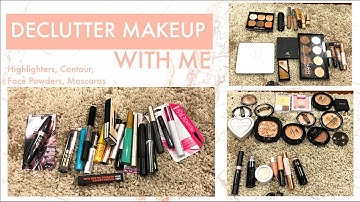 Declutter my Makeup Collection With Me - Highlighters, Contours & Powders Part 2
